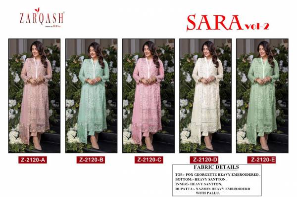 Zarqash Sara 2 New Designer Ethnic Wear Georgette Pakistani Salwar Kameez
